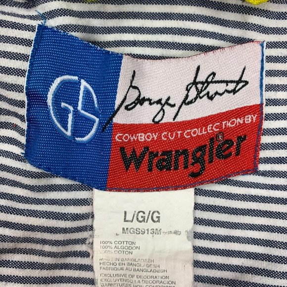 George Strait Large Button Front Shirt Cowboy Plai - Picture 3 of 3